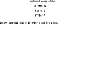 AutoDuel Money Editor — screenshot 1
